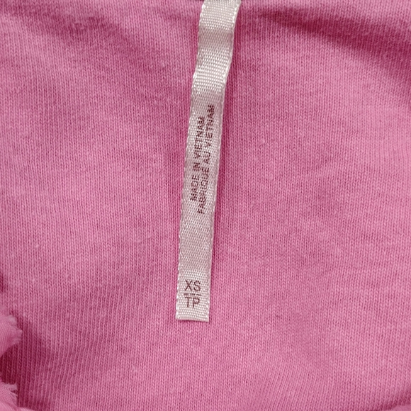 Free People Ruffle Cropped Tank Top Women's XS Pink Barbiecore Retro Casual - Picture 6 of 6